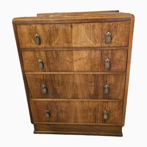 Art Deco Style Chest of Drawers in Walnut, 1960s