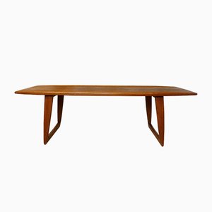 Danish Teak Coffee Table with Boat-Shaped Top, 1960s