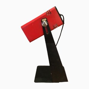Rote Mid-Century Tischlampe von Fase, 1960er