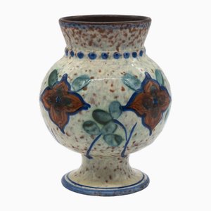 Vintage Swedish Glazed Pottery Vase from Uppsala Ekeby, 1920s