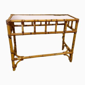 Vintage Spanish Bamboo Console Table