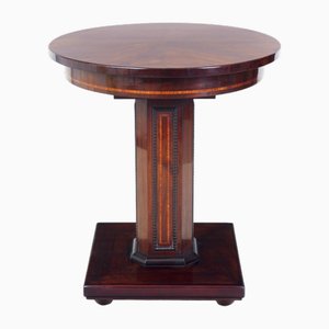 Petite Table Ronde Art Déco en Palissandre, 1890s