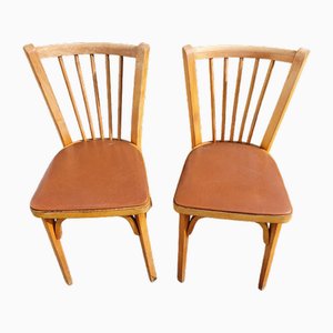 Chaises de Bistrot par Baumann, 1950, Set de 2