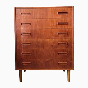 Cassettiera Highboy in teak di Børge Seindal per P. Westergaard, anni '60