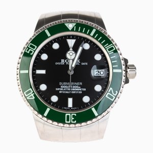 Perpetual Green Black Submariner Wall Clock from Rolex