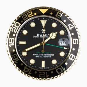 Orologio da parete nero GMT Master II in oro nero di Rolex