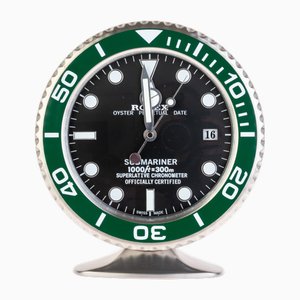Oyster Perpetual Green Submariner Desk Clock from Rolex