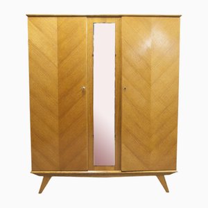 Scandinavian Wardrobe 2 Doors and Mirror, 1960s