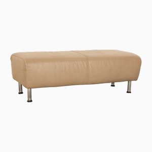 Leather Stool in Beige Taupe from Willi Schillig