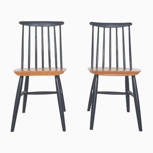 Set of Spindle Back Chairs, the Netherlands, 1960s