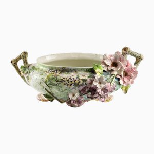 Liberty Faience Pot with Sprouting Flowers