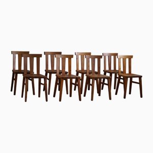 Swedish Modern Chairs in Pine by Axel Einar Hjorth, 1950s, Set of 8