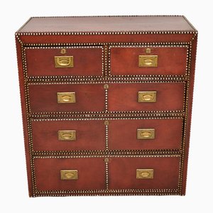 Leather Bound Military Campaign Chest of Drawers, 189s