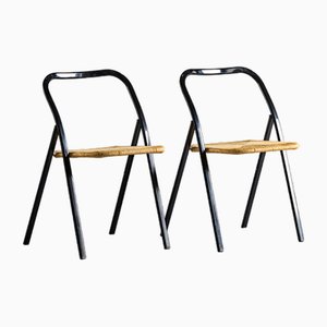 Set of Vintage Folding Chairs by Giorgio Cattelan for Cidue, Italy, 1970s