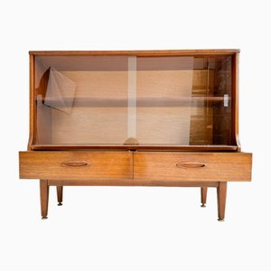 Vintage Teak Bookcase Cabinet, 1960s