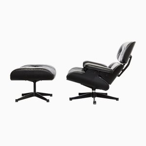 Mid-Century Louge Chair & Ottoman by Charles & Ray Eames for Vitra, Set of 2