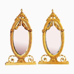 Carved Giltwood Mirrors, 1900, Set of 2
