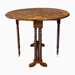 Victorian Burr Walnut Sutherland Table, 1880