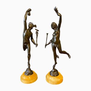 French Artist, Mercury and Venus, 1880, Bronzes, Set of 2