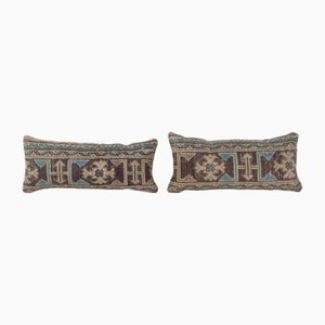 Turkish Oushak Rug Pillow Covers, Set of 2