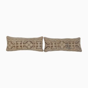 Housses de Coussin Tapis Oushak, Turquie, Set de 2