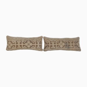 Turkish Oushak Rug Cushion Covers, Set of 2