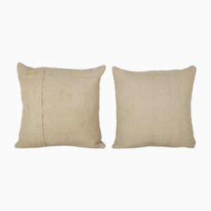 Turkish Hemp Kilim Cushions, Set of 2