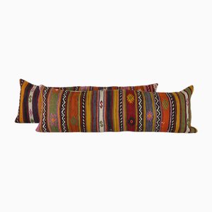 Turkish Long Bedding Rug Cushion Covers, Set of 2
