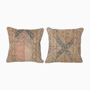 Mid-20th Century Anatolian Bed Rug Cushion Covers in Wool, Set of 2