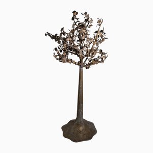 Artiste Italien, Arbre Sculpture Art Nouveau, 1920s, Métal Doré