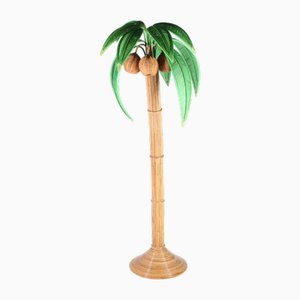 Rattan Stehlampe aus Kokosnussbaum, 2000er