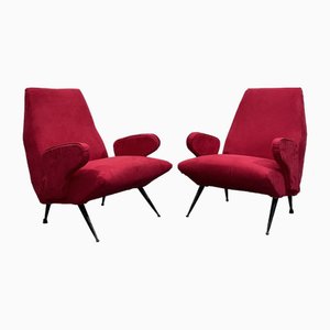 Mod. Dolphin Armchairs by Nino Zoncada, 1950s, Set of 2