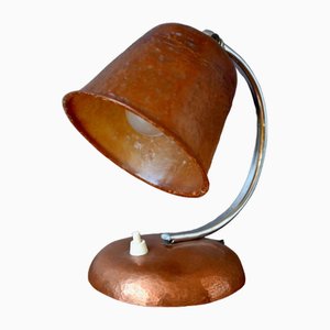 Art Deco Table Lamp in Copper and Resin, 1930s