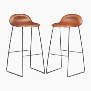 Gubi Chairs Bar Stool by Komplot, Set of 2