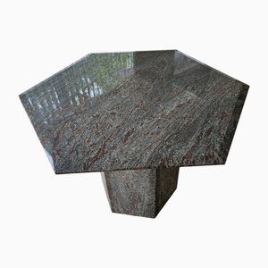 Octagonal Granite Dining Table, 1970s, Set of 2