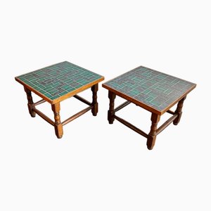 Morrocan Hand-Made Zellij Tile Side Tables, 1960, Set of 2