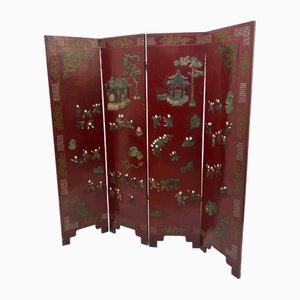 Vintage Chinese Hard Stone Screen, 1920s