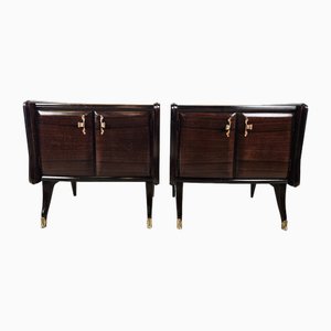 Bedside Tables in Mahogany, 1950, Set of 2