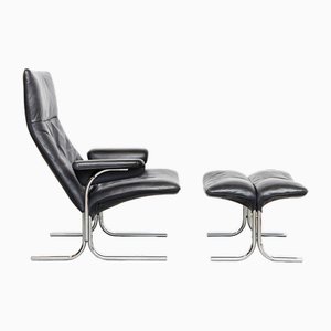 Lounge Chair & Ottoman DS-2030 by Hans Eichenberger for de Sede, 1980s, Set of 2