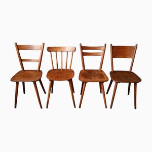 Vintage Scandinavian Troubled Style Chairs, 1960s, Set of 4