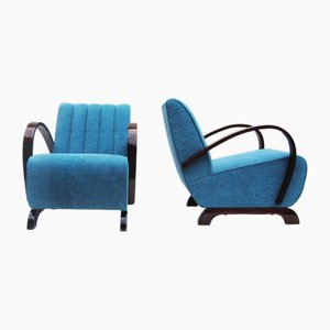 Art Deco Armchairs attributed to Jindřich Halabala for Up Závody, Czech, 1930s, Set of 2