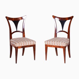 Biedermeier Stühle aus Nussholz, Österreich, 1810er, 2er Set