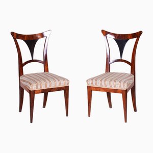 Chaises Biedermeier en Noyer, Autriche, 1810s, Set de 2