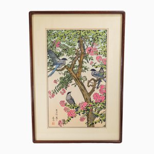 Toshi Yoshida, Birds of Spring, 1977, Woodblock Print