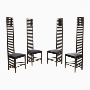 Chaises Hill House par Charles Rennie Mackintosh pour Alivar, 1980s, Set de 4