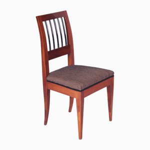 Biedermeier Side Chair in Yew-Tree & Upholstery, Austria, 1820s