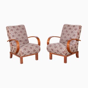 Art Deco Armchairs in Rosewood, Czech, 1920s, Set of 2