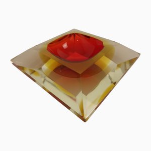 Sommerso Murano Glass Ashtray, Italy, 1960s