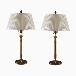 Lámparas de mesa suecas modernas atribuidas a Einar Bäckström, años 50. Juego de 2