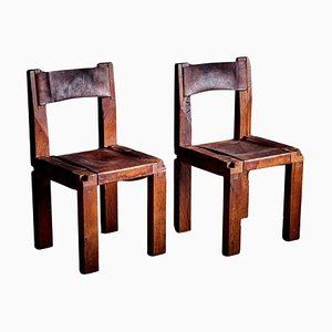 Side Chairs S11 in Oak by Pierre Chapo, France, 1960s, Set of 2
